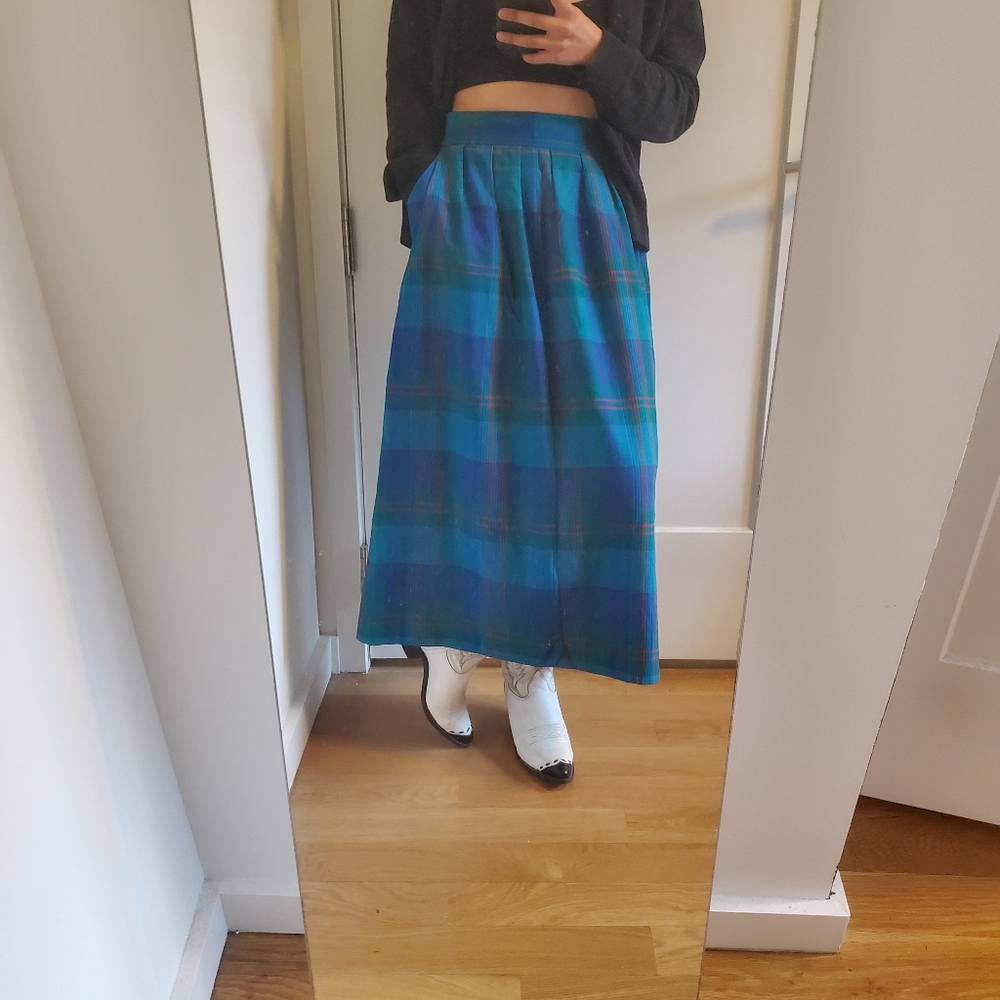 Vintage Pendleton Plaid Maxi Skirt